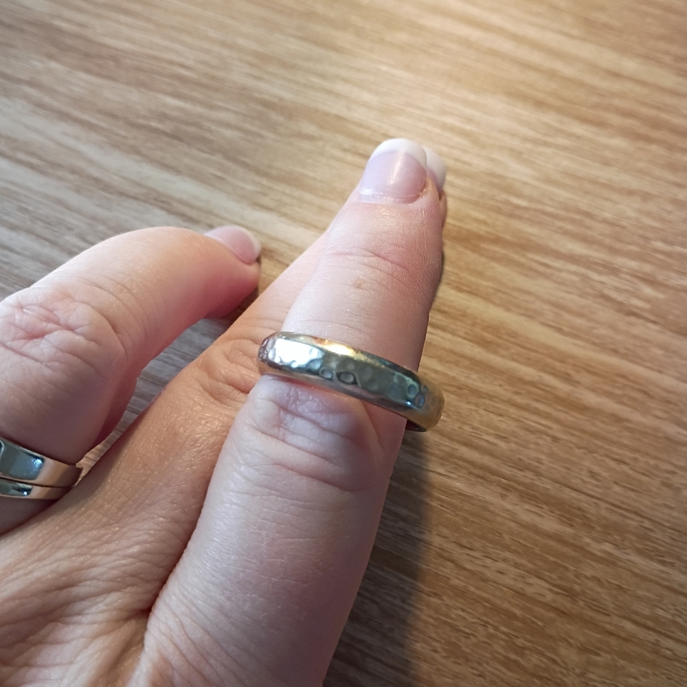 Hammered Men's Wedding Ring